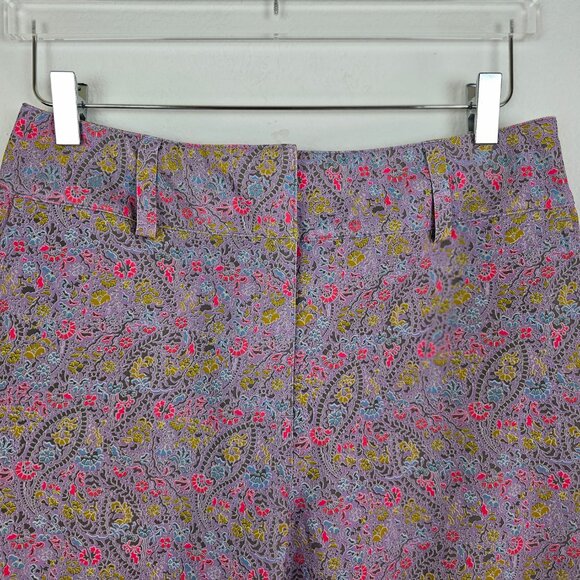 Nike Golf Womens Purple Pink Paisley Dri fit Bermuda Shorts Size S - Picture 2 of 10
